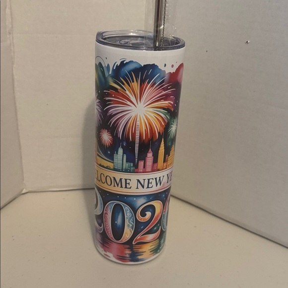 New Year Fireworks 2026 Skinny Tumbler Multicolor - Picture 6 of 6
